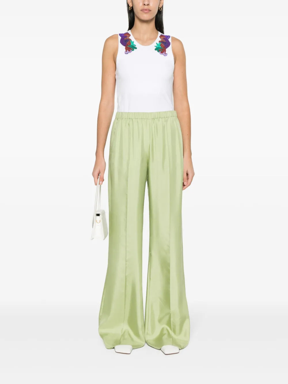 Bead-Embroidered Tank Top