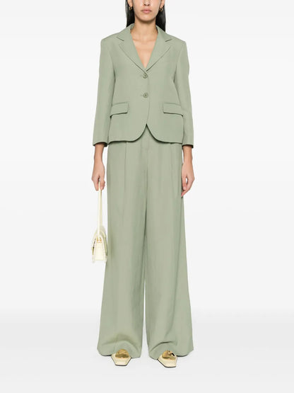 Linen Cropped Blazer
