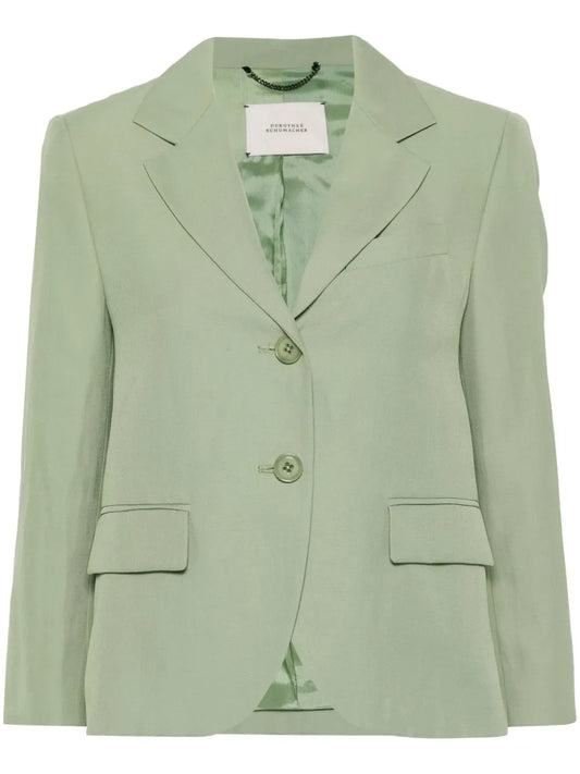 Linen Cropped Blazer