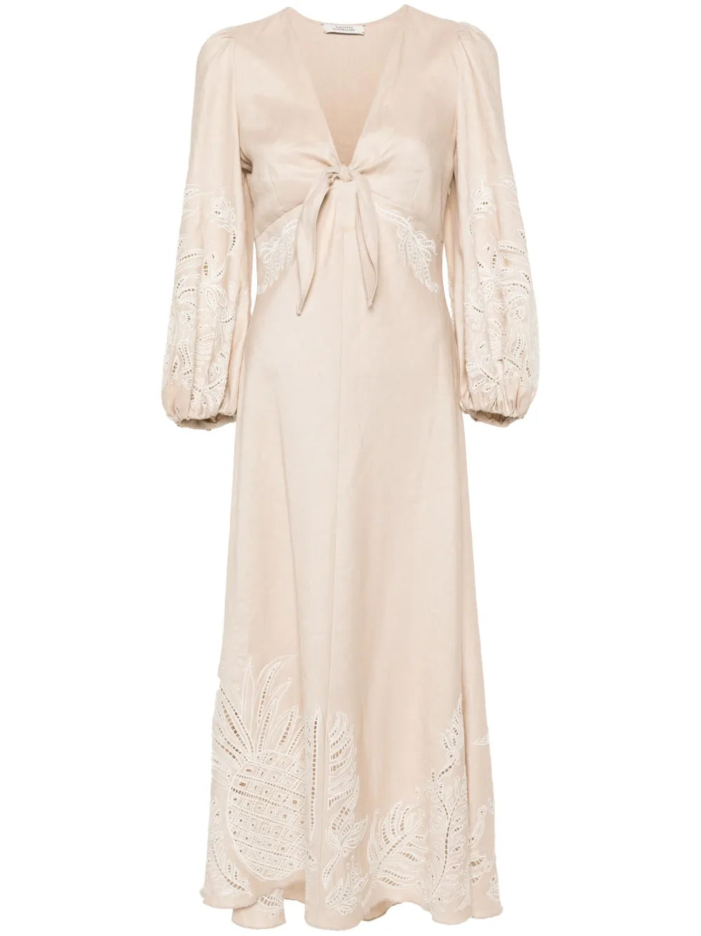 Embroidered Linen Dress