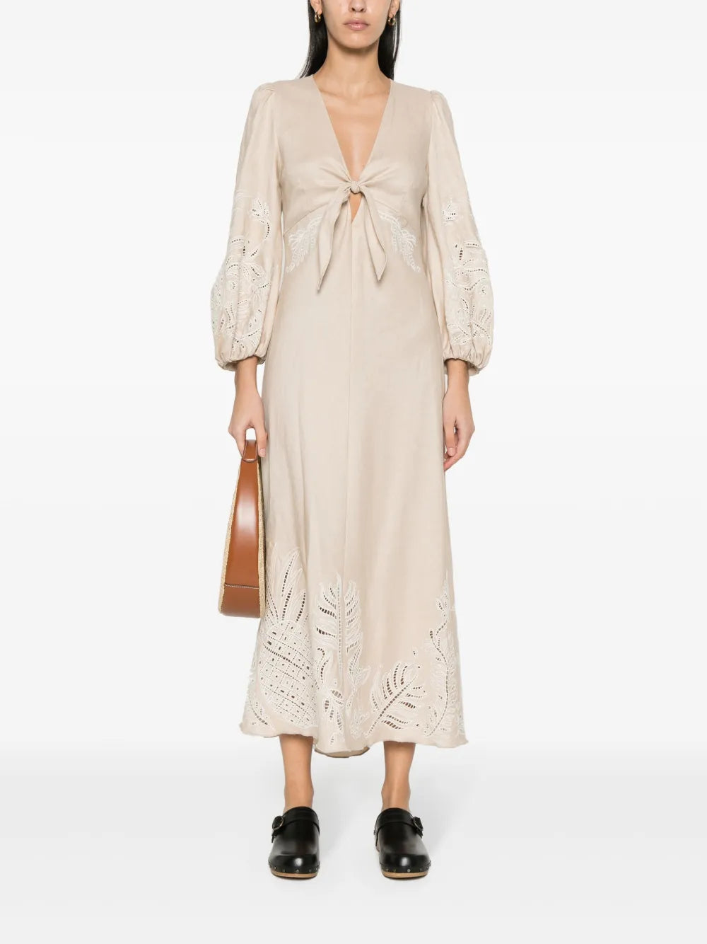 Embroidered Linen Dress