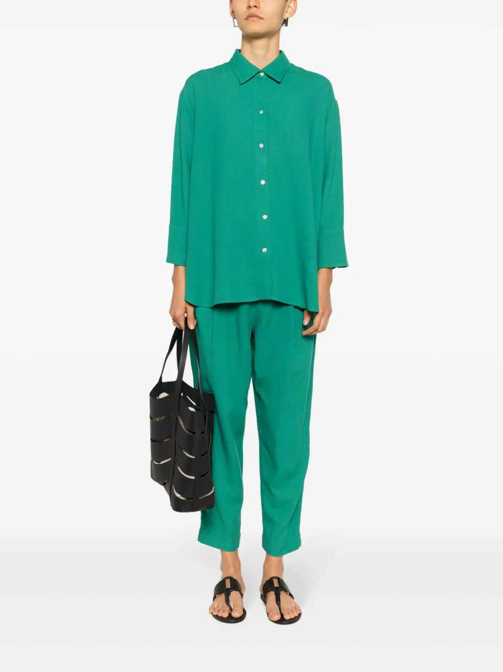Curved-Hem Shirt