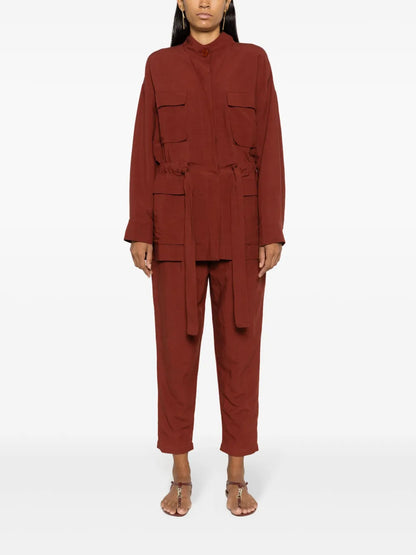 Drawstring-Detailed Shirt Jacket