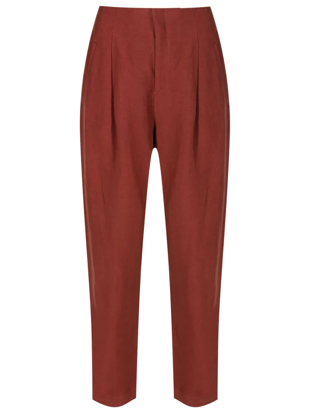 Pleat-Detailing Tapered Trousers