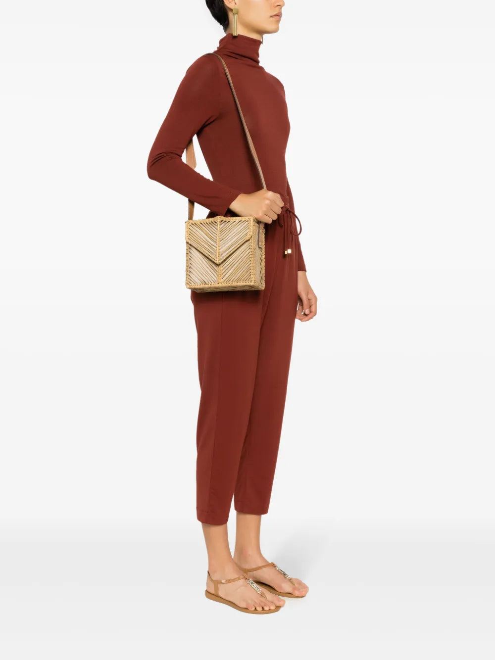High-Neck Fine-Knit Top