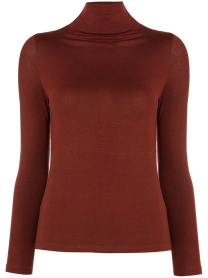 High-Neck Fine-Knit Top