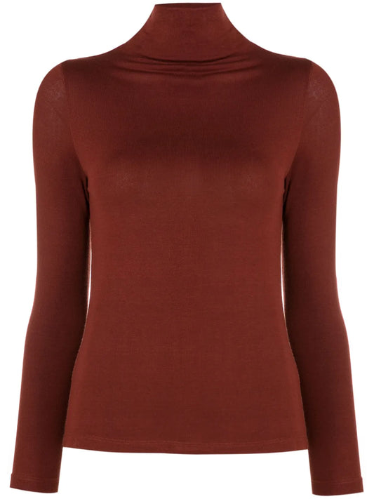 High-Neck Fine-Knit Top