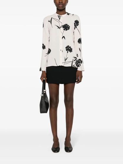 Floral-Print Cady Shirt