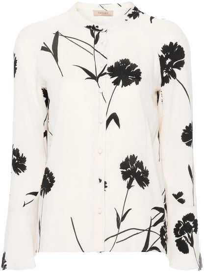 Floral-Print Cady Shirt