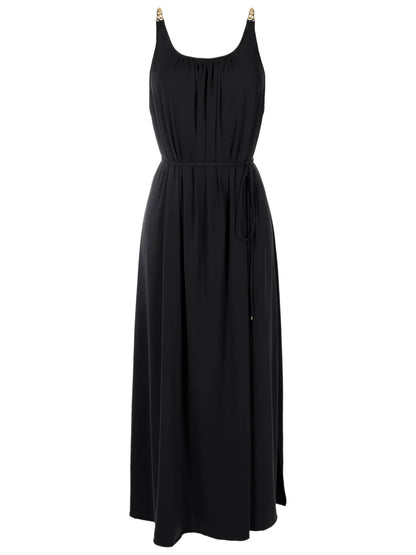 Chain-Embellished Beach Dress