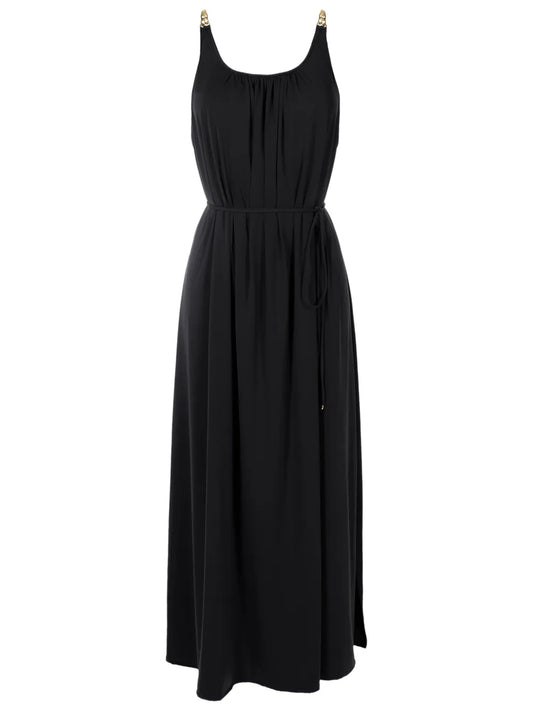 Chain-Embellished Beach Dress