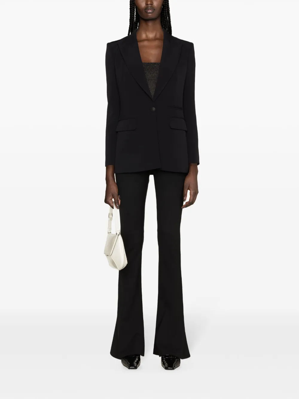 Single-Breasted Crepe Blazer