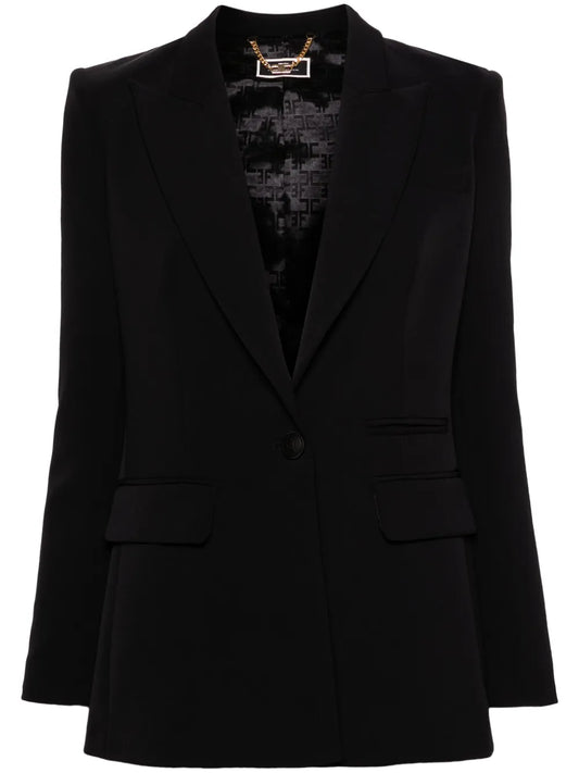 Single-Breasted Crepe Blazer