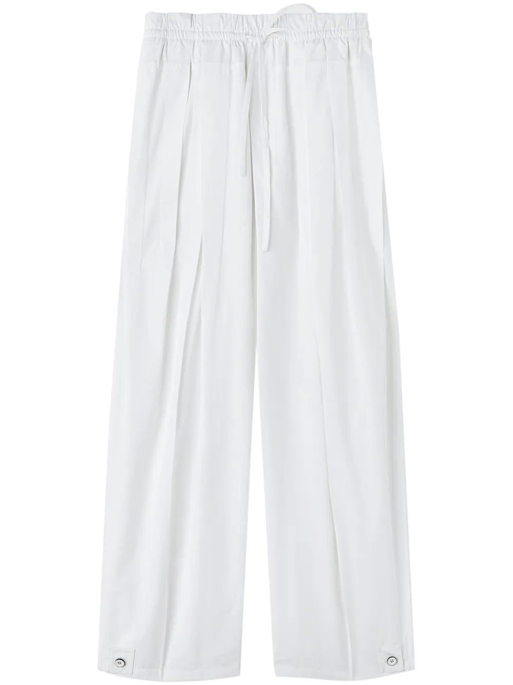 Pleat-Detail Wide-Leg Trousers