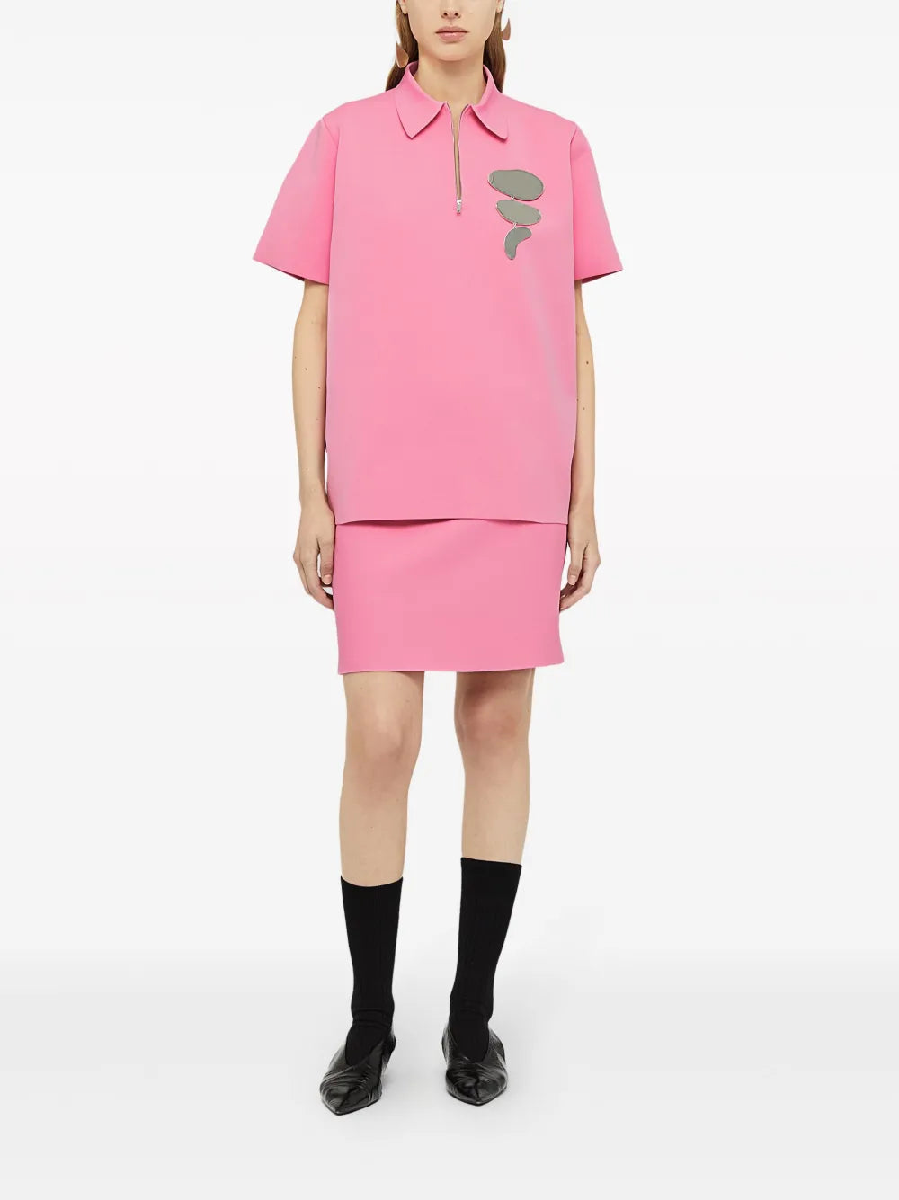 Zipped Polo Shirt