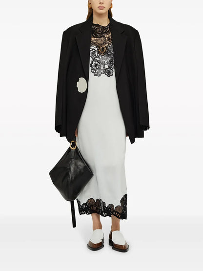 Floral-Lace Midi Dress