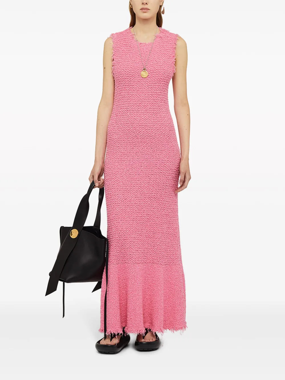 Embroidered Sleeveless Maxi Dress