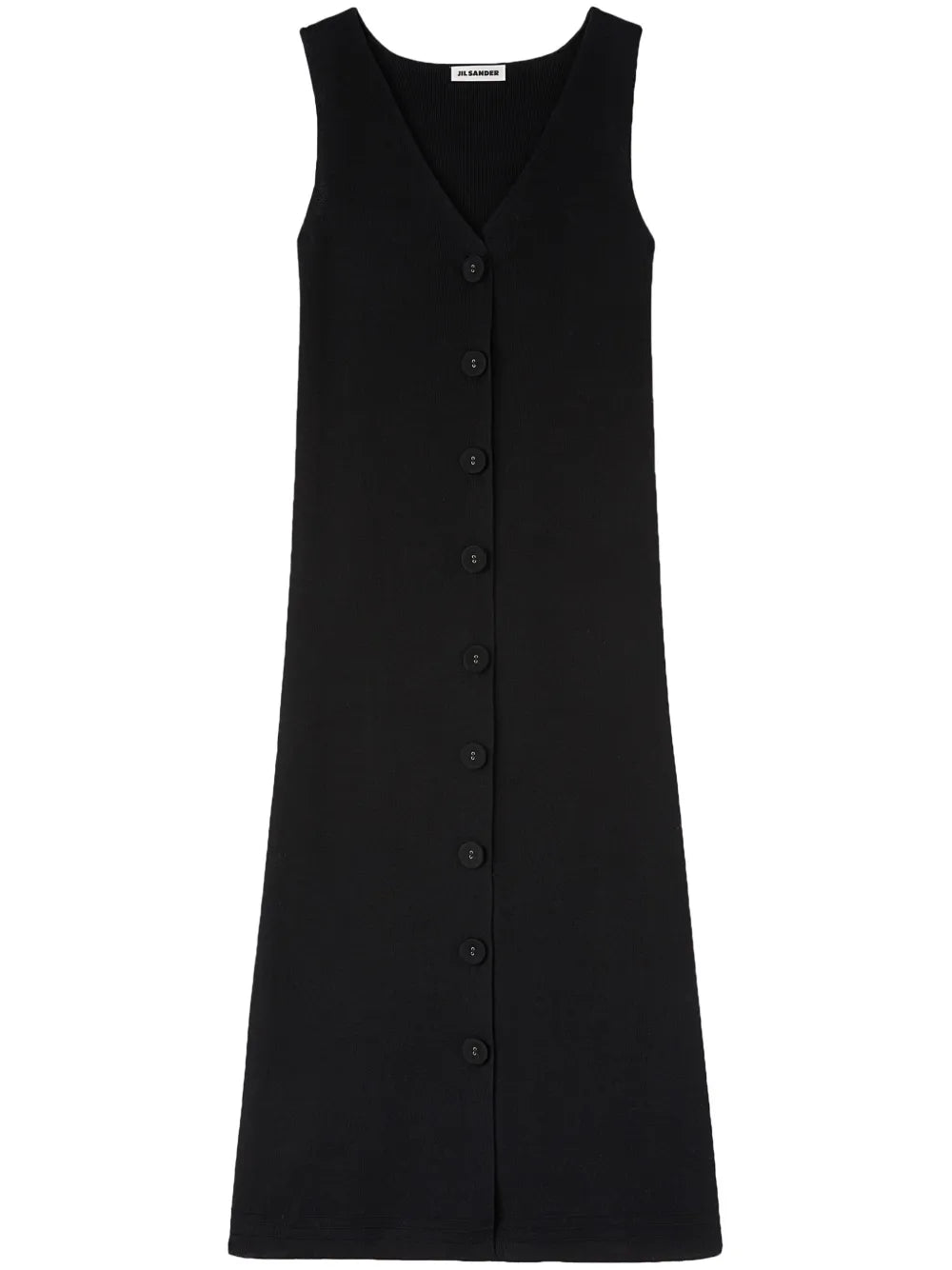 V-Neck Knitted Midi Dress