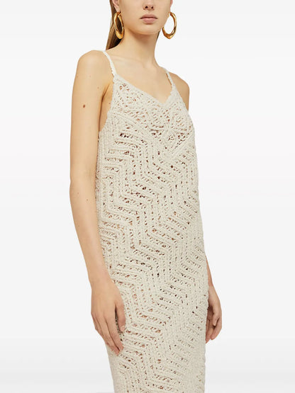 Embroidered Cotton Midi Dress