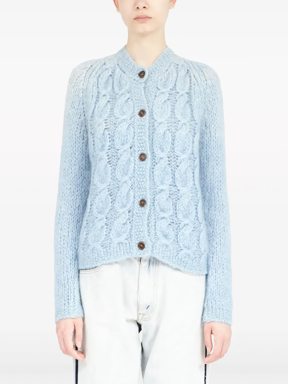 Knitted Mohair-Blend Cardigan