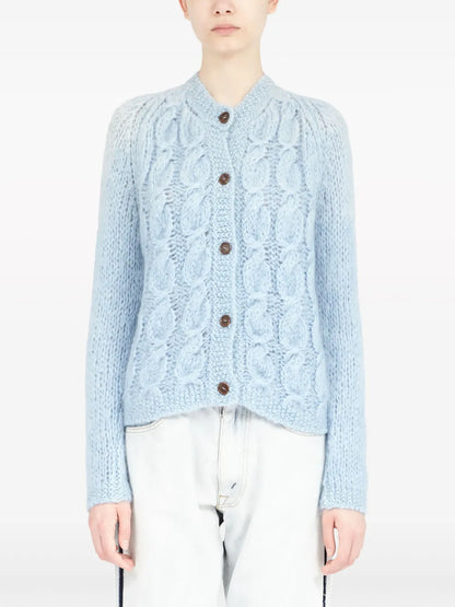 Knitted Mohair-Blend Cardigan