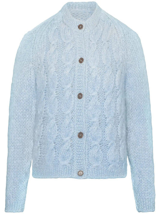 Knitted Mohair-Blend Cardigan