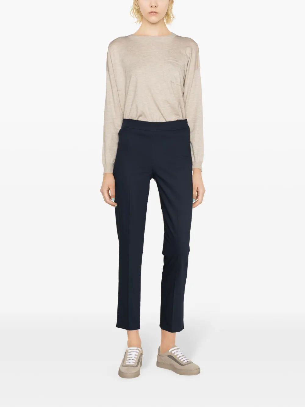 Tailored Cotton-Blend Trousers