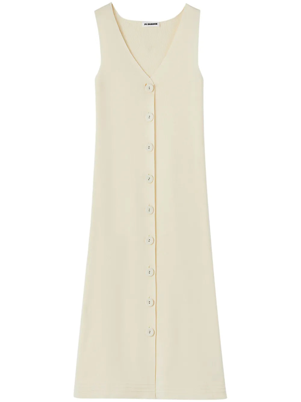 V-Neck Ribbed Midi Dress