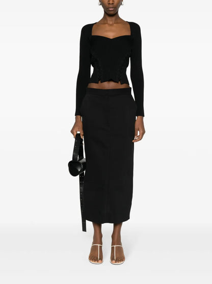 Daphane Sweetheart-Neck Top