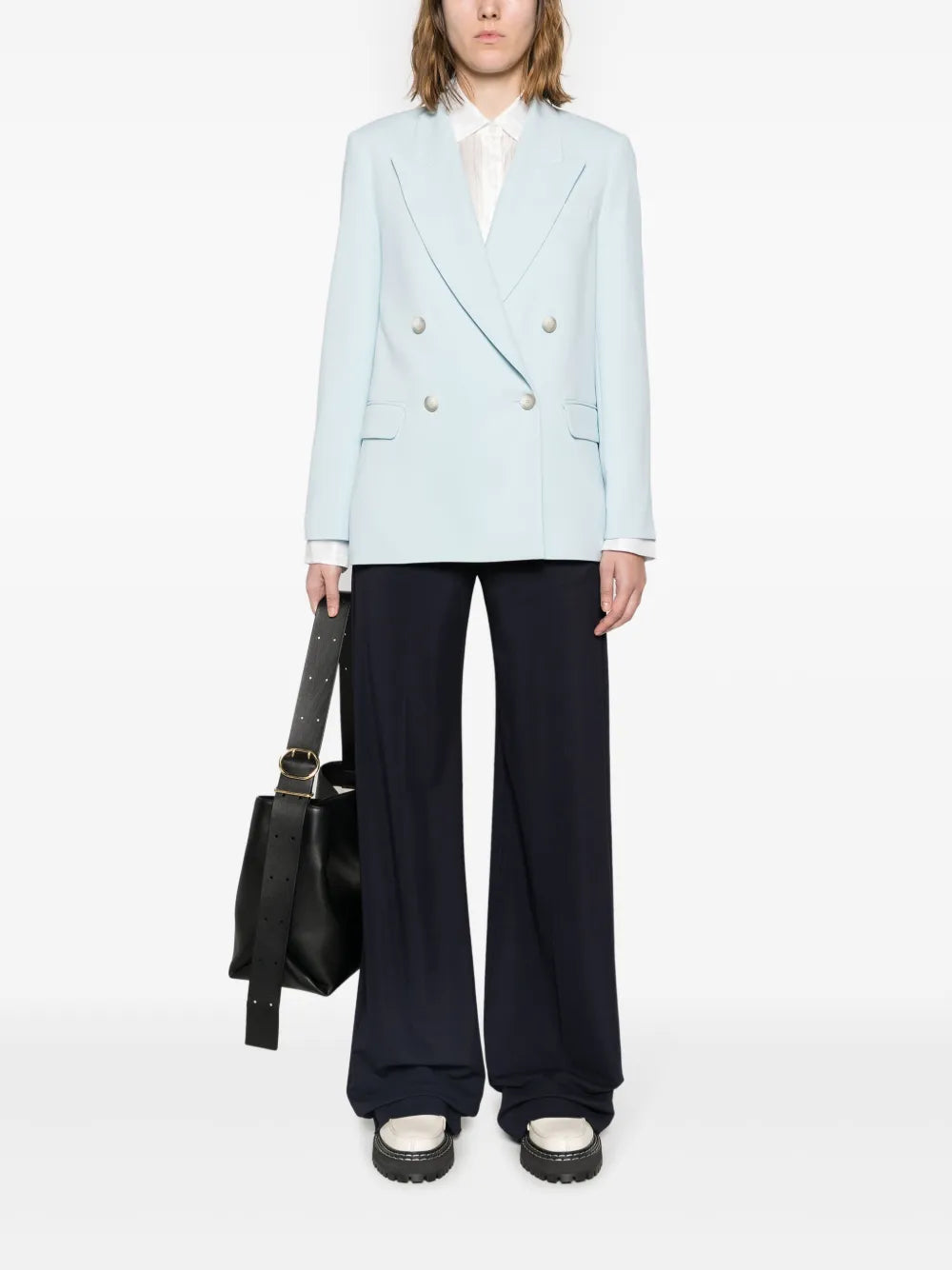 Double-Breasted Cady Blazer