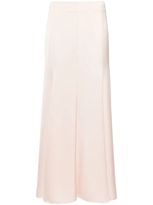 Satin Flared Midi Skirt