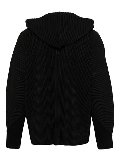 Pleated Drawstring Hoodie