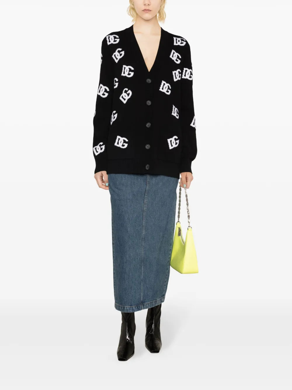 Logo-Intarsia Virgin Wool Cardigan