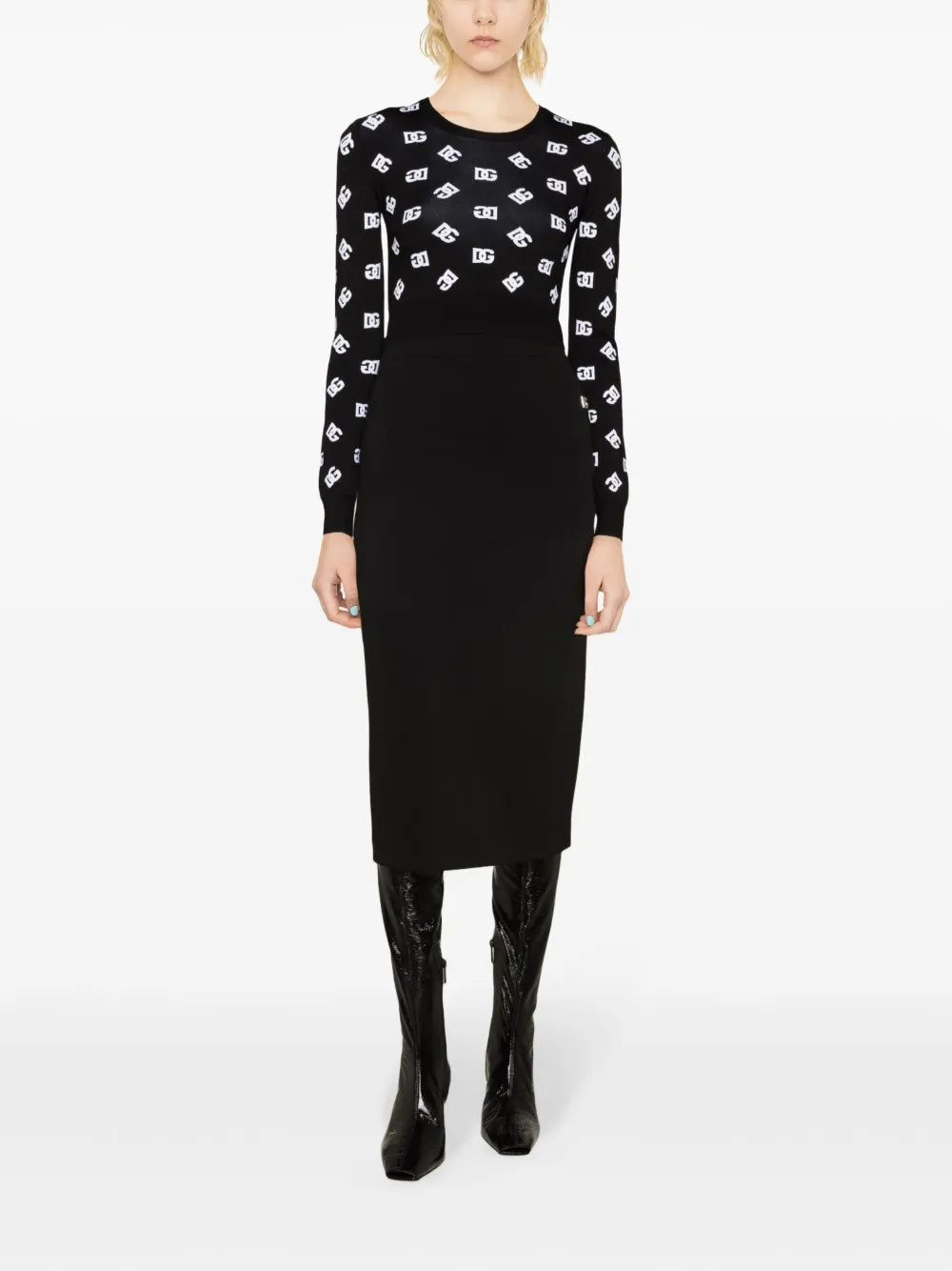 Dg-Logo Jacquard Sweater