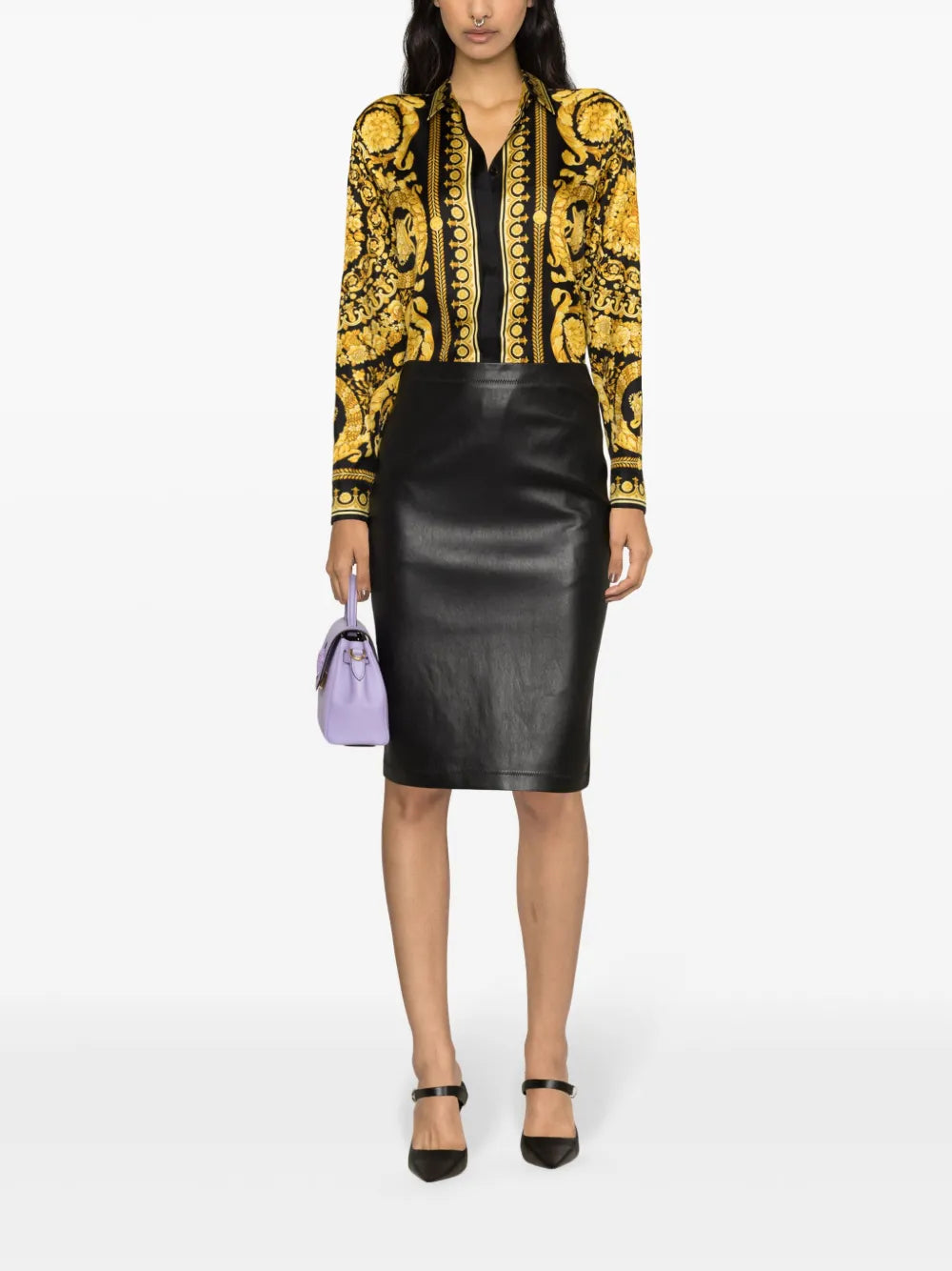 Heritage Barocco-Print Silk Shirt