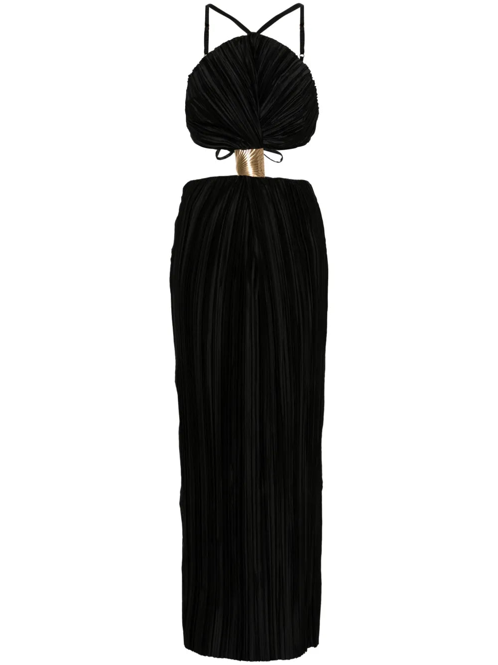 Mitra Pleated Gathered Gown