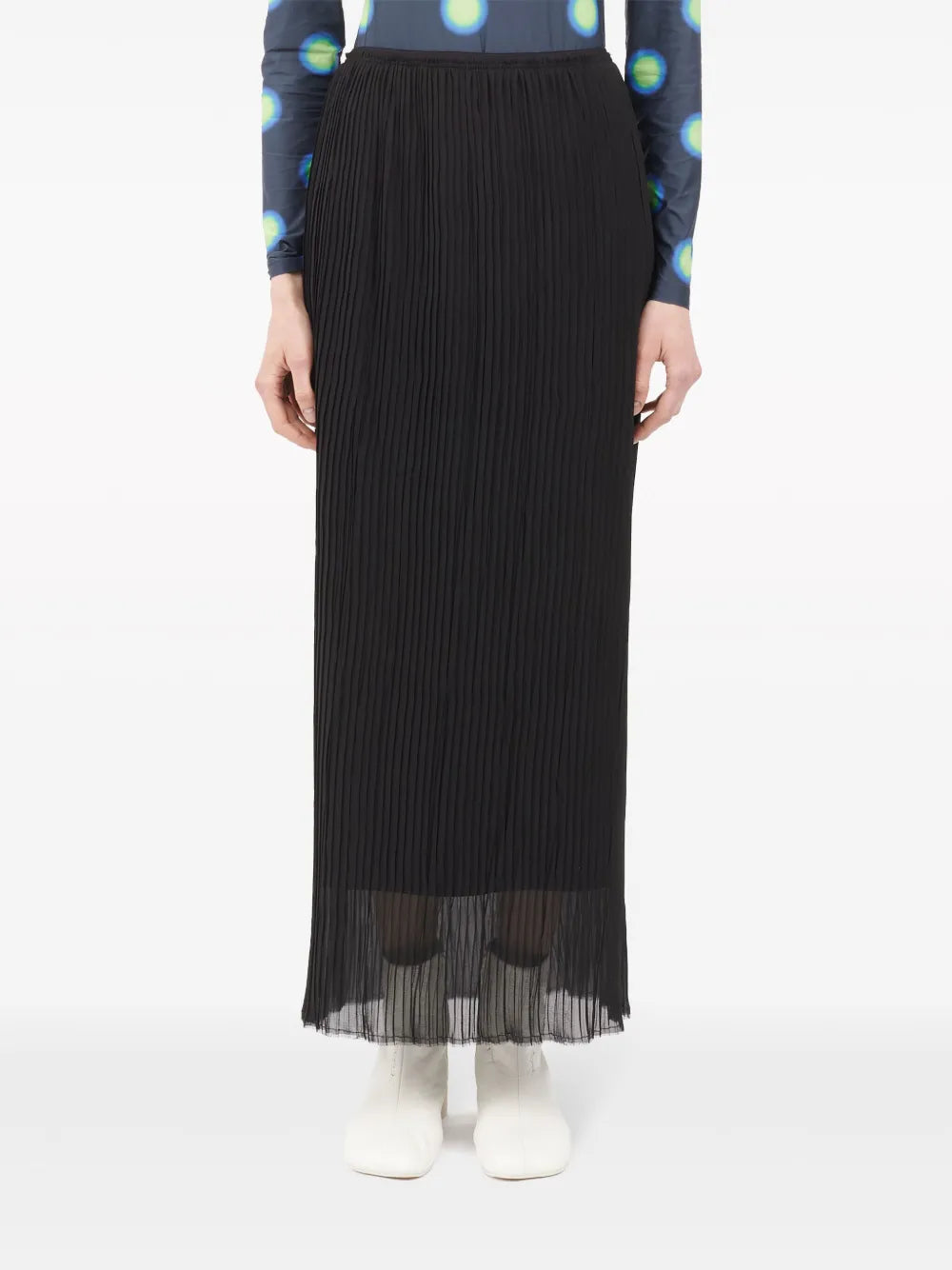 Pleated Maxi Skirt