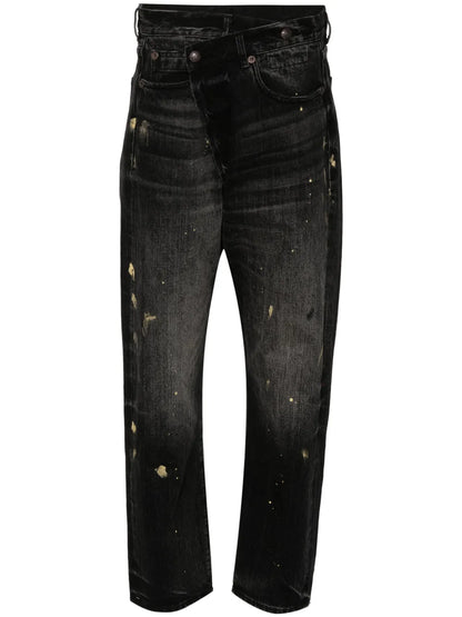 Mid-Rise Straight-Leg Jeans