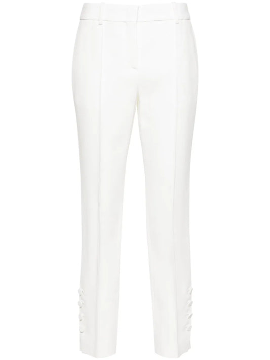 Pressed-Crease Cady Tapered Trousers