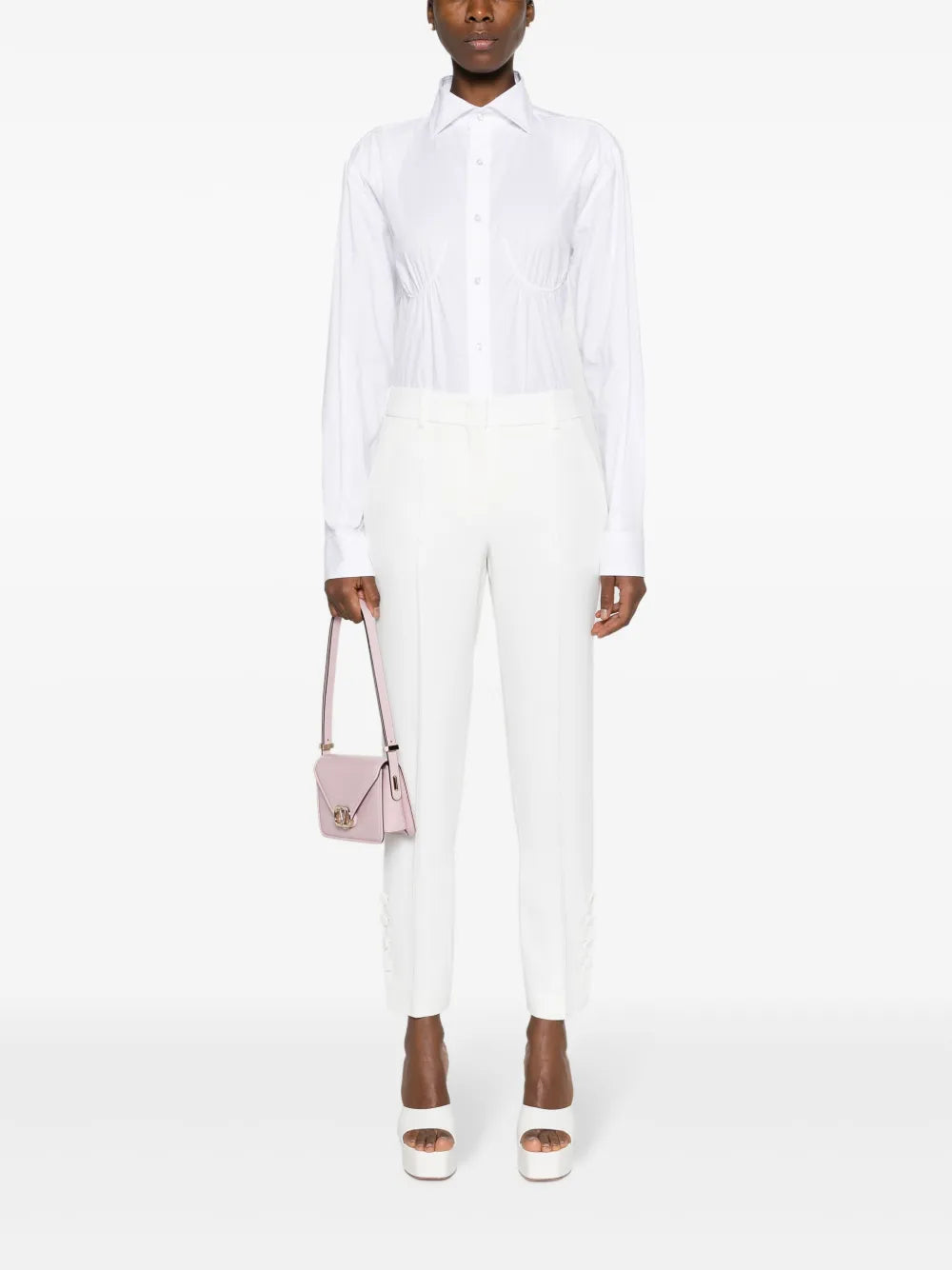 Pressed-Crease Cady Tapered Trousers