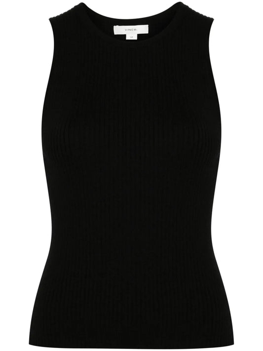 Crew-Neck Ribbed Tank Top