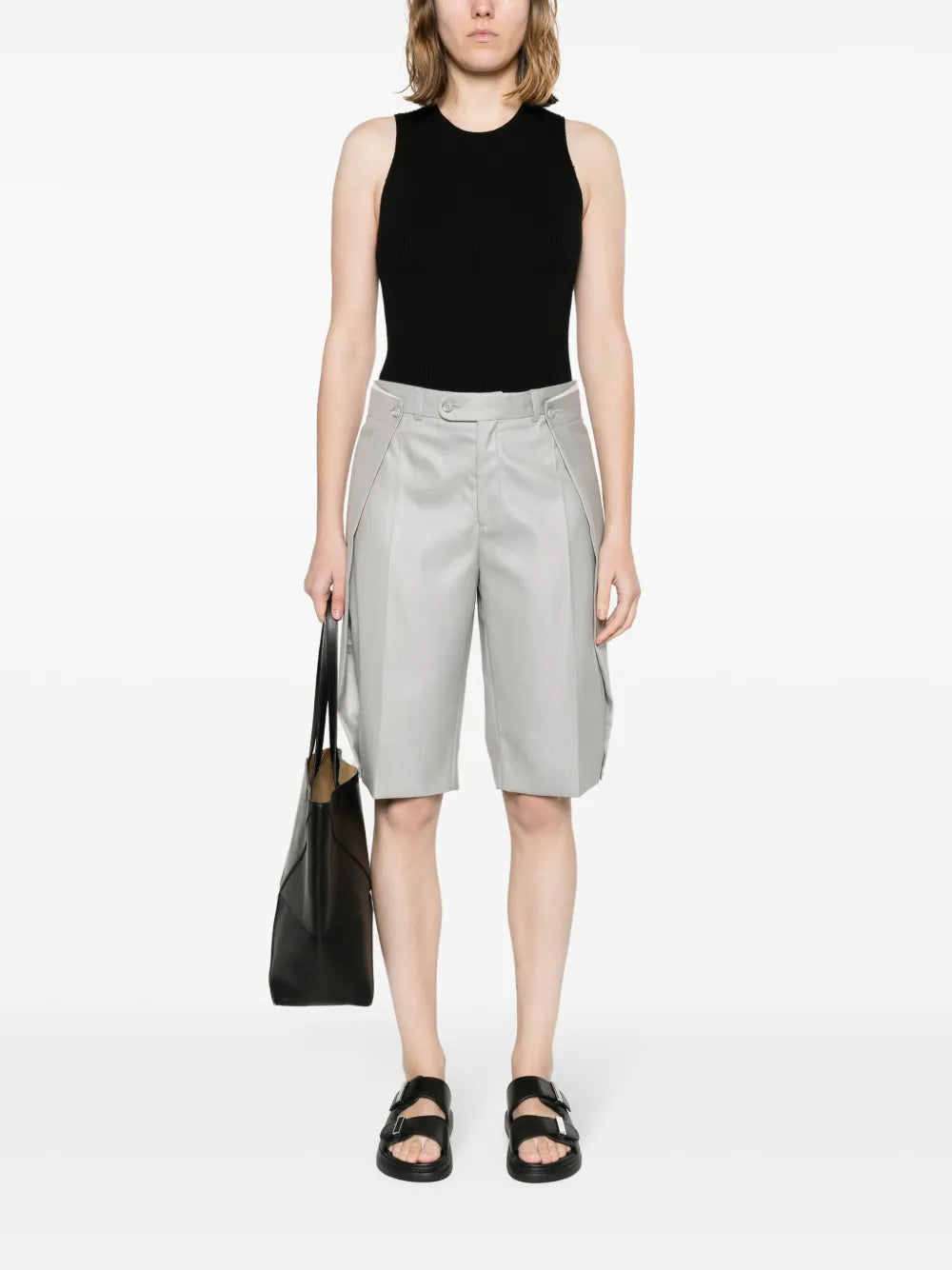 Crew-Neck Ribbed Tank Top