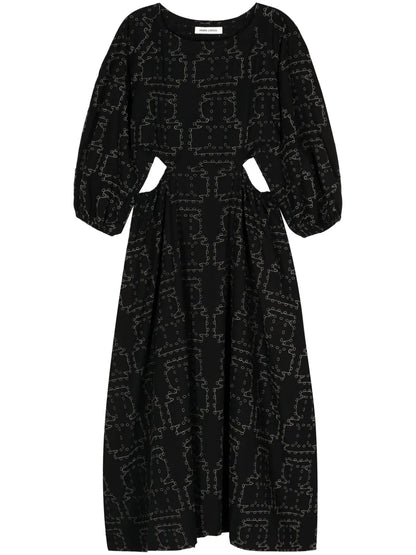 Delivery Cut-Out Perforated Dress