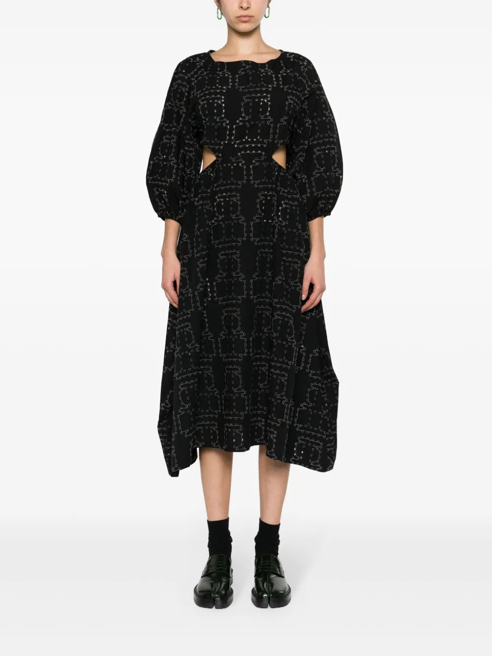 Delivery Cut-Out Perforated Dress