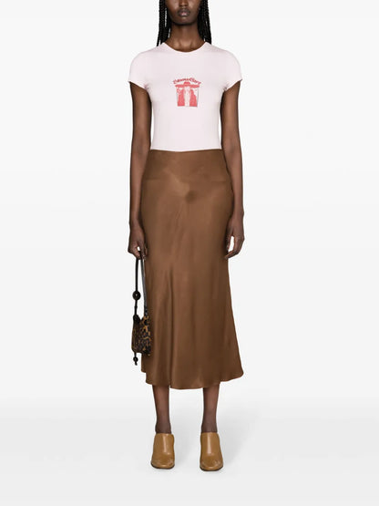 Sunny Satin Midi Skirt