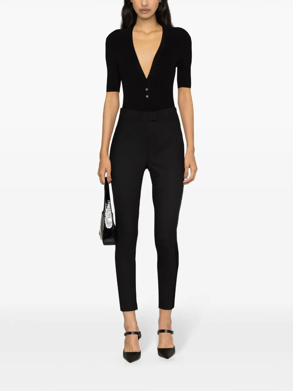 Tapered Cropped Trousers