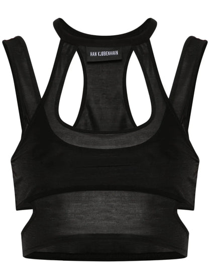 Fine Cut-Out Crop Top