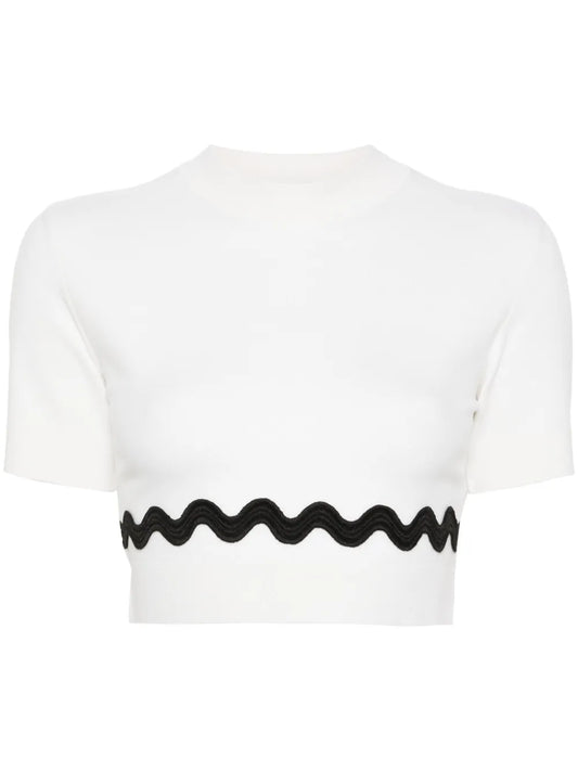 Wave Cropped Sweater