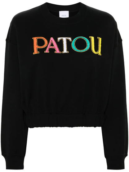 Logo-Embroidered Cropped Sweatshirt