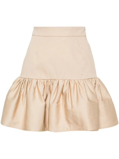 Ruffled Cotton Miniskirt